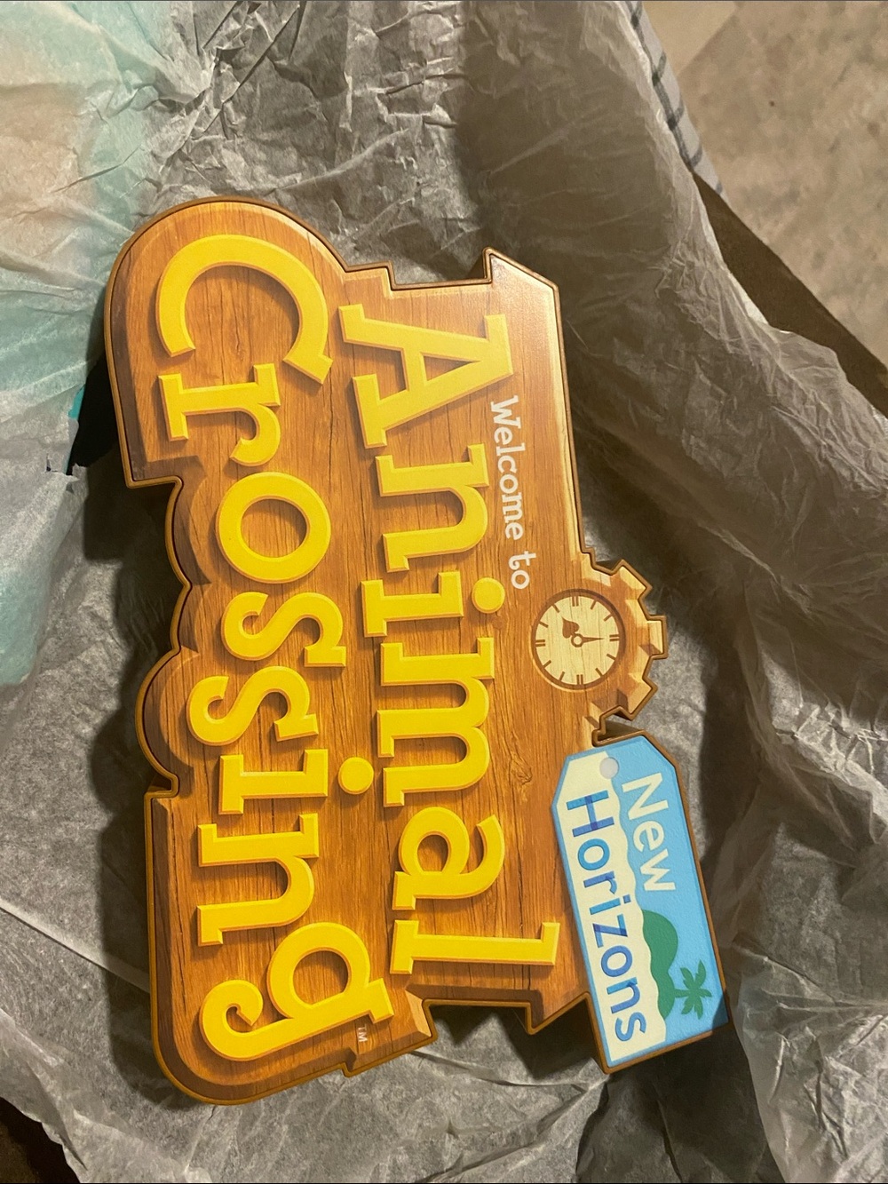 Animal Crossing New Horizons Wall Sign - Yellow & Brown
